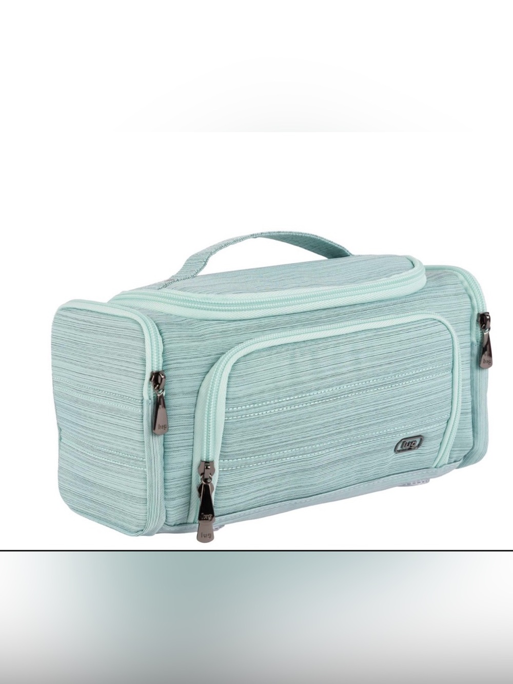 lug Trolley Medium 2 Cosmetic Case in Brushed Aquamarine